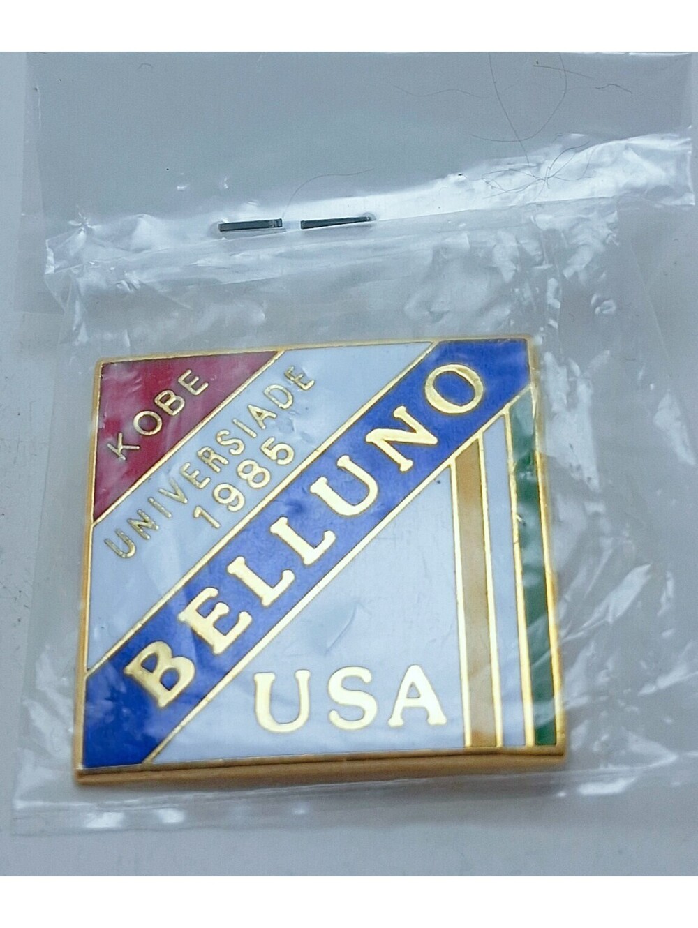 KOBE Universiade 1985 BELLUNO USA  1"x1" NIP NEW